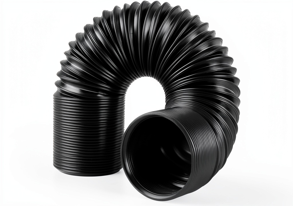 Installing Cold Air Intake Pipe Tongze PVC Racing Design on a wooden workbench