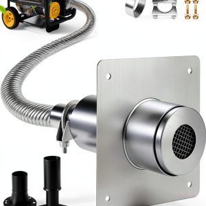 QLNGAS Generator Muffler Stainless Steel Noise Reduction-0
