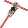 Kuject 10pc Low Voltage Wire Connectors, T Tap 3 Way 1 Pin Splice Wire Connectors, Quick Solderless Wire Connector for Automotive, Led Strip, Landscaping, 18-24AWG-0