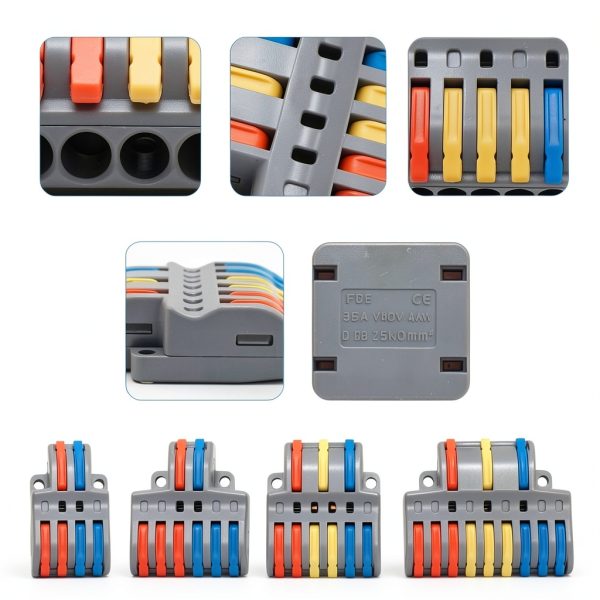 YQSIYU 3 in 6 Out Wire Connectors Nuts 10pcs Push-in, Flame-Resistant-3