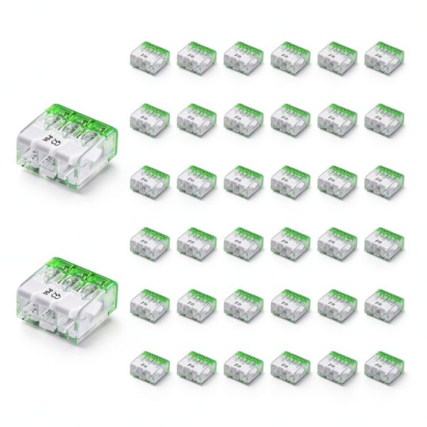 3 Port Electrical Lever Nuts BELEKS Cam-Type Connectors 3‑Port 50 Pack-1