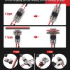 Kuject 10pc Low Voltage Wire Connectors, T Tap 3 Way 1 Pin Splice Wire Connectors, Quick Solderless Wire Connector for Automotive, Led Strip, Landscaping, 18-24AWG-4