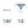 GKEEMARS 20Pcs 3 Way T Tap Wire Connectors Blue T3/T4 12A Copper-4