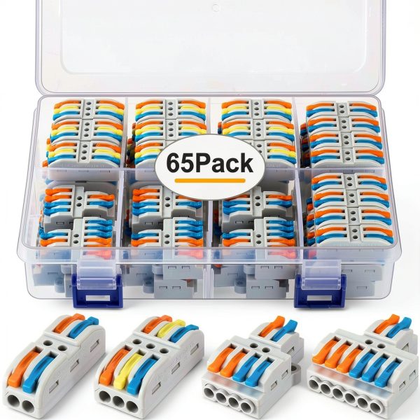 GKEEMARS Splicing Wire Connectors 65-Pc Assortment Pack for AWG 28-12-0