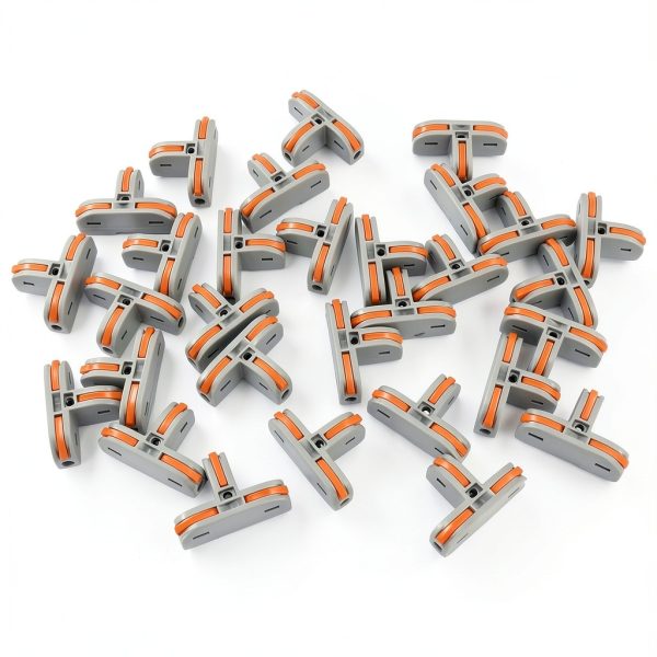 EEEKit 30 PCS Compact Wire Conductor Connector T Lever Nut AWG 28-12-5